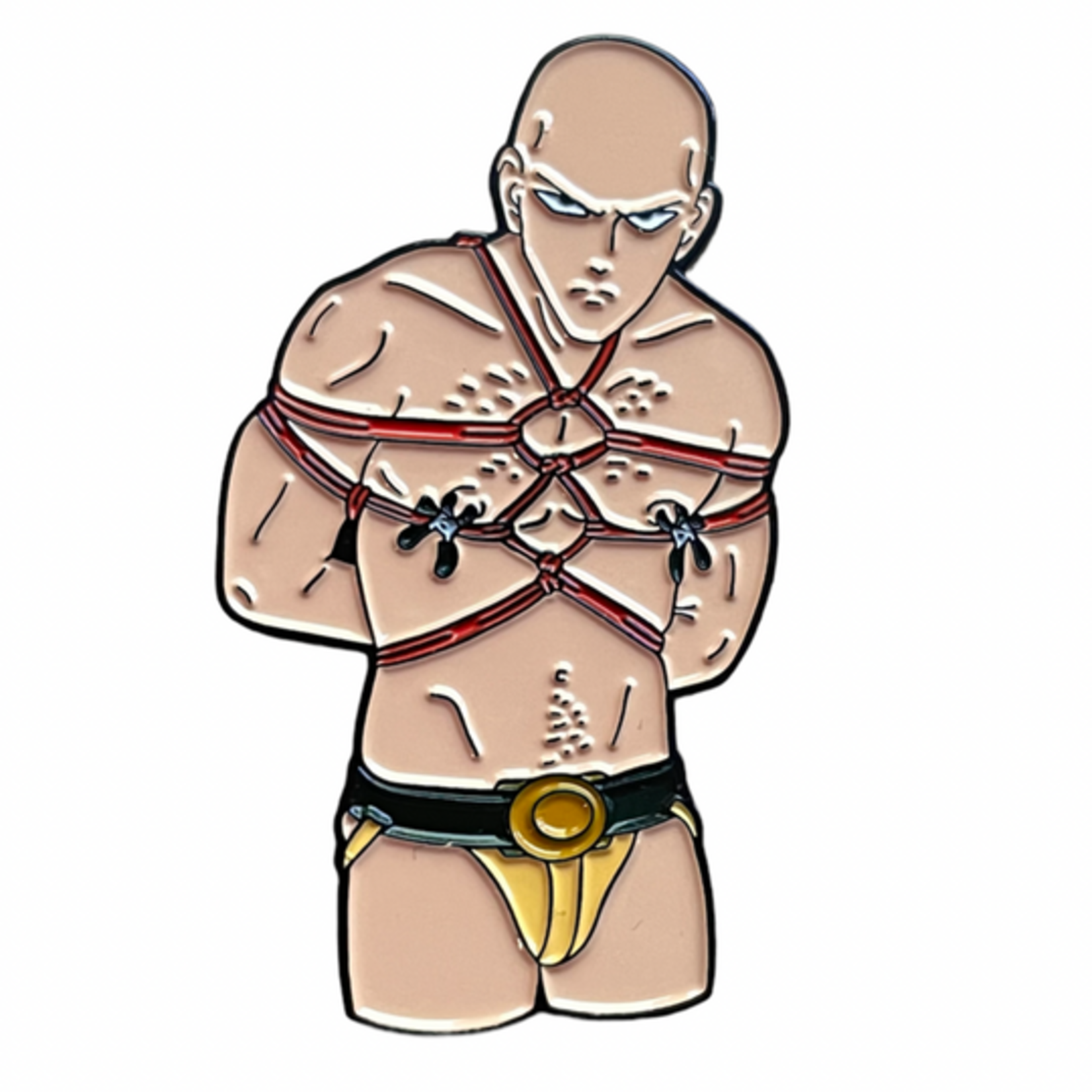 Geeky And Kinky Caped Baldy Enamel Pin