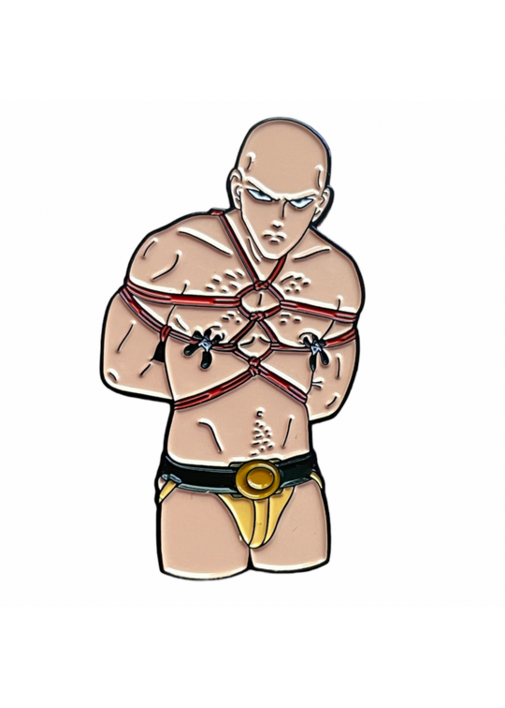 Geeky And Kinky Caped Baldy Enamel Pin