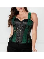 Corset Story Green Gothic Corset with Shoulder Straps