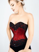 Corset Story Burgundy Satin Couture Corset 34in/37-39in