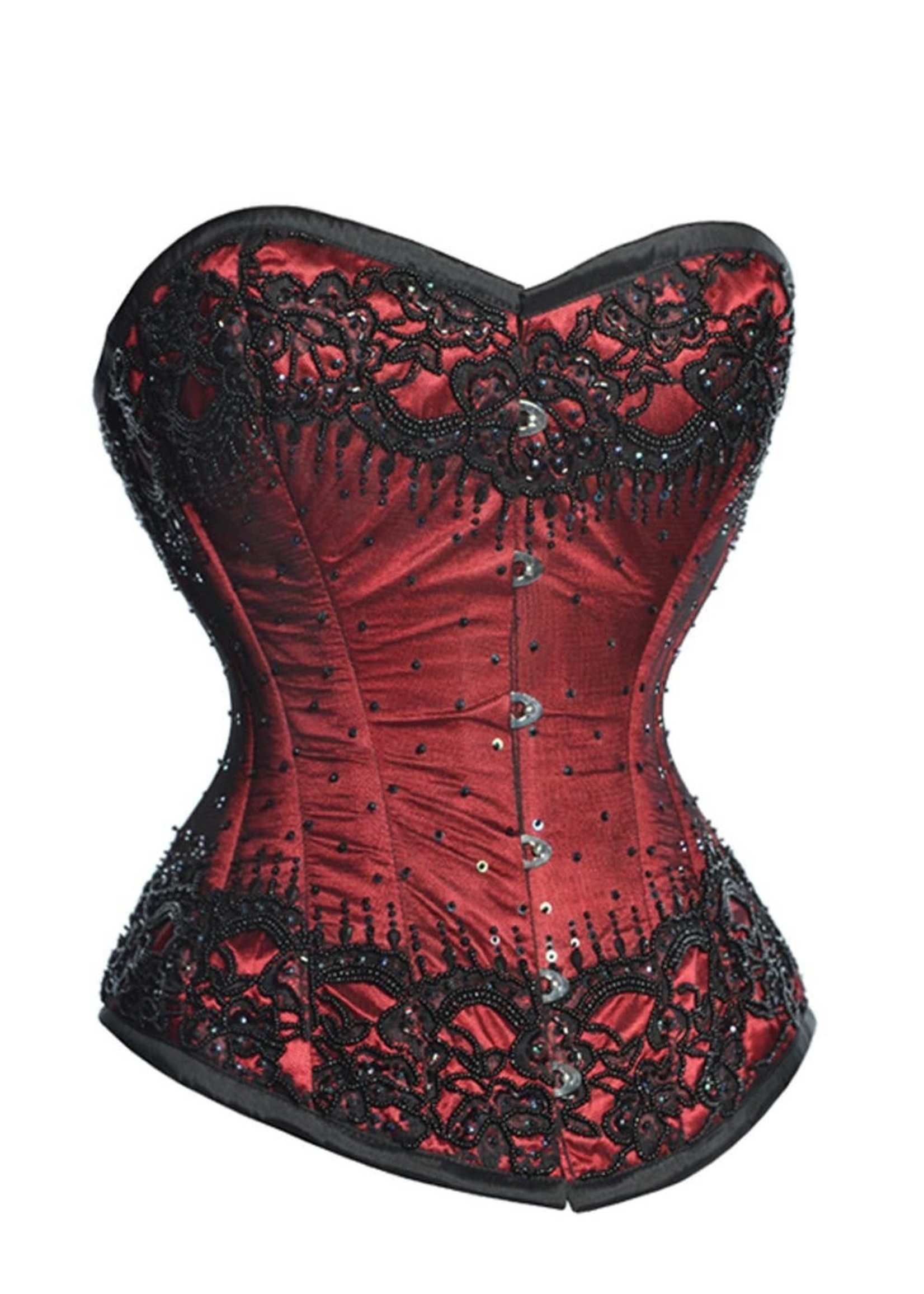 Corset Story Burgundy Satin Couture Corset 34in/37-39in