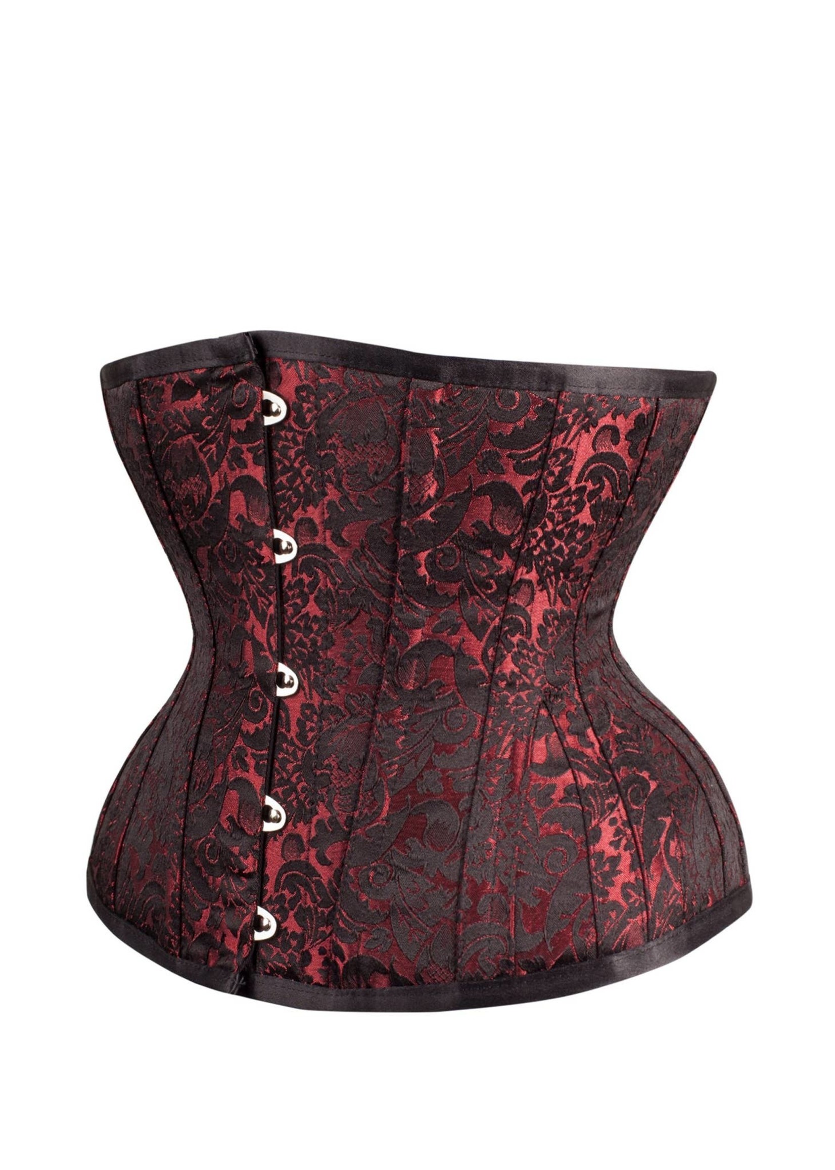 Corset Story Red Brocade Underbust Corset w/ Gores 36in/39-41in