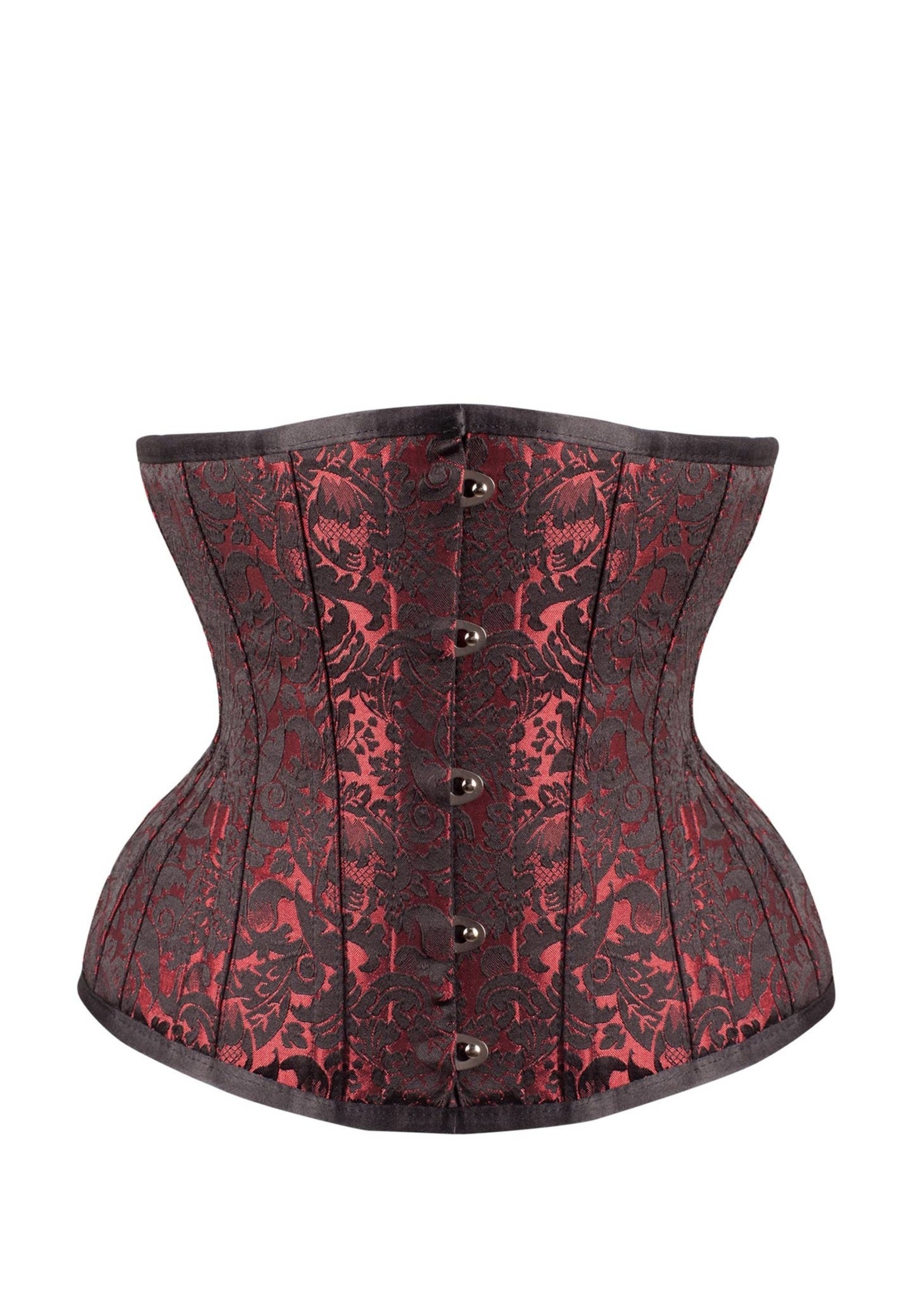 Corset Story Red Brocade Underbust Corset w/ Gores 36in/39-41in