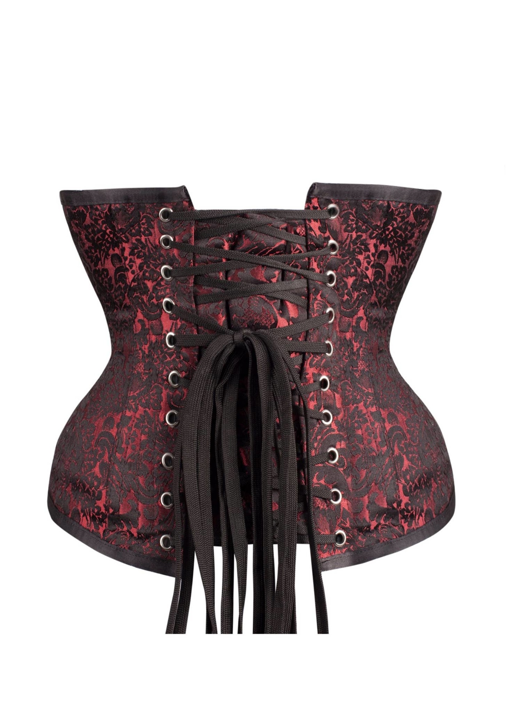 Corset Story Red Brocade Underbust Corset w/ Gores 36in/39-41in