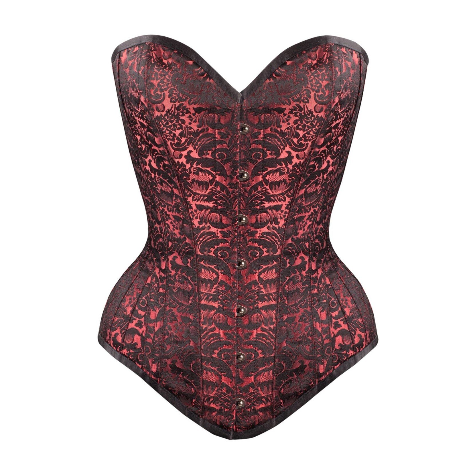 Corset Story Red LL Brocade Corset w/ Hip Gores 40in/43-44in