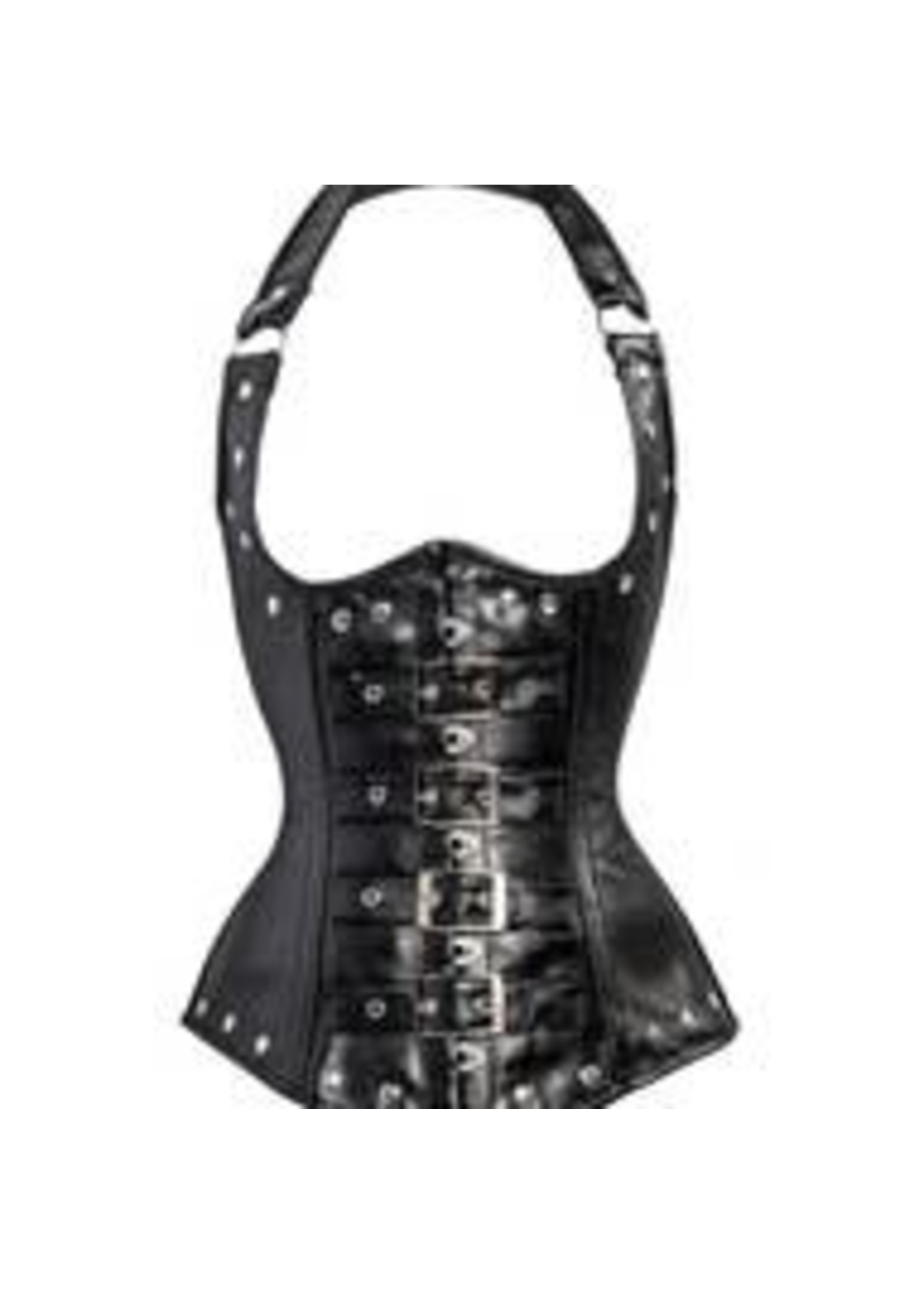 Corset Story Black LTHR/PU Underbust Halter US 12