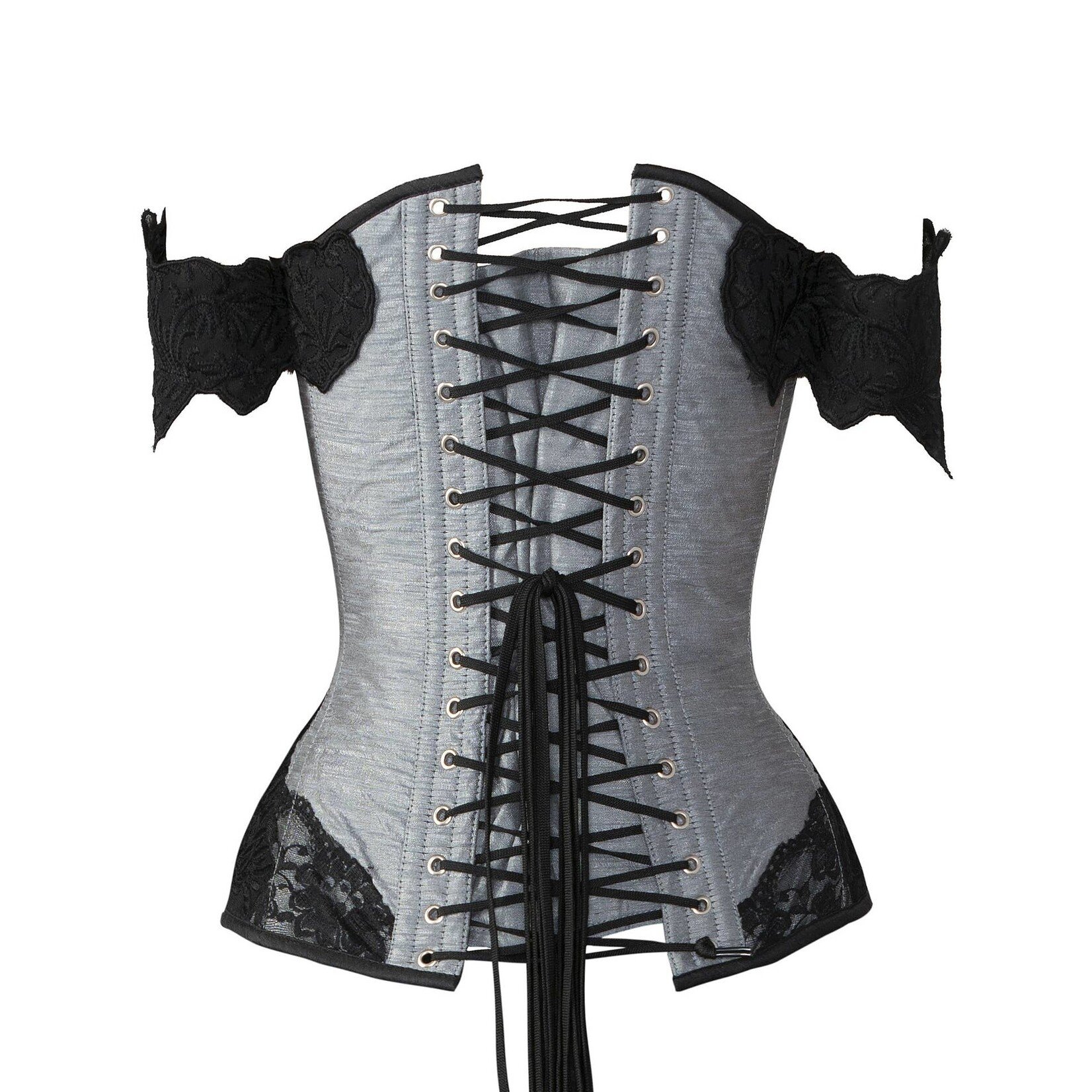Corset Story Corset Story- Longline Corset with Cap Sleeve- GRY- SIZE 34IN/ 37-38IN