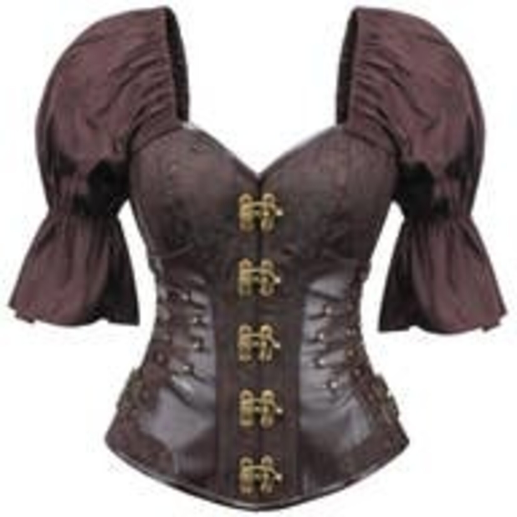 Corset Story Steampunk Inspired Overbust with Short Flounce Sleeve