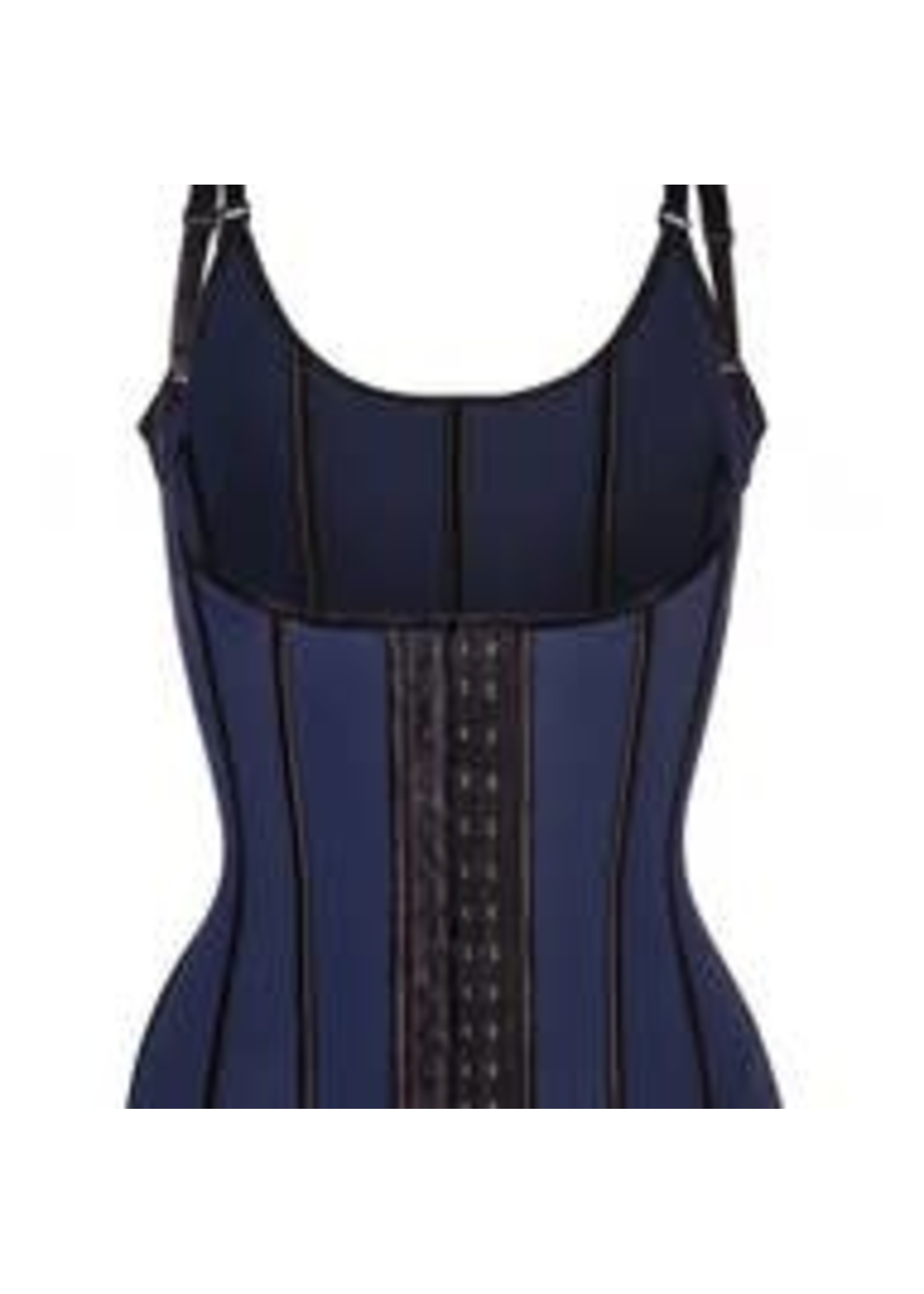 Corset Story Corset Story Navy Latex Underbust Corset with adjustable Bra Straps