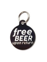 Bad Tags Free Beer Upon Return- Round Charm- Black