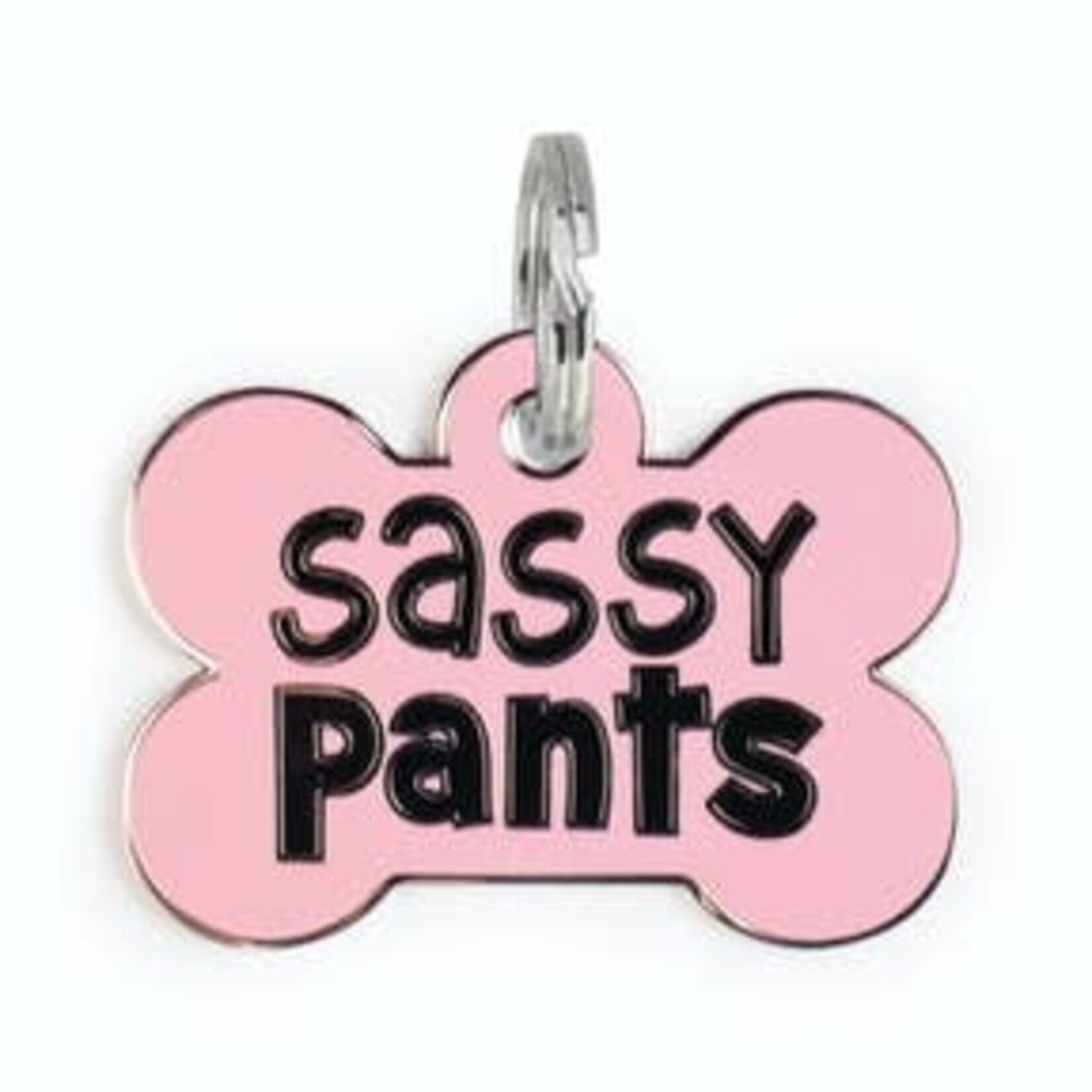 Bad Tags Sassy Pants- Bone Charm- Pink