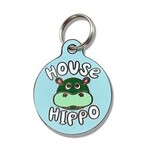 Bad Tags House Hippo- Round Charm- Blu/Grn