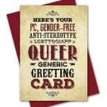 Kweer Cards/Peachy Kings Queer Generic Greeting Card (Gay, LGBTQ)