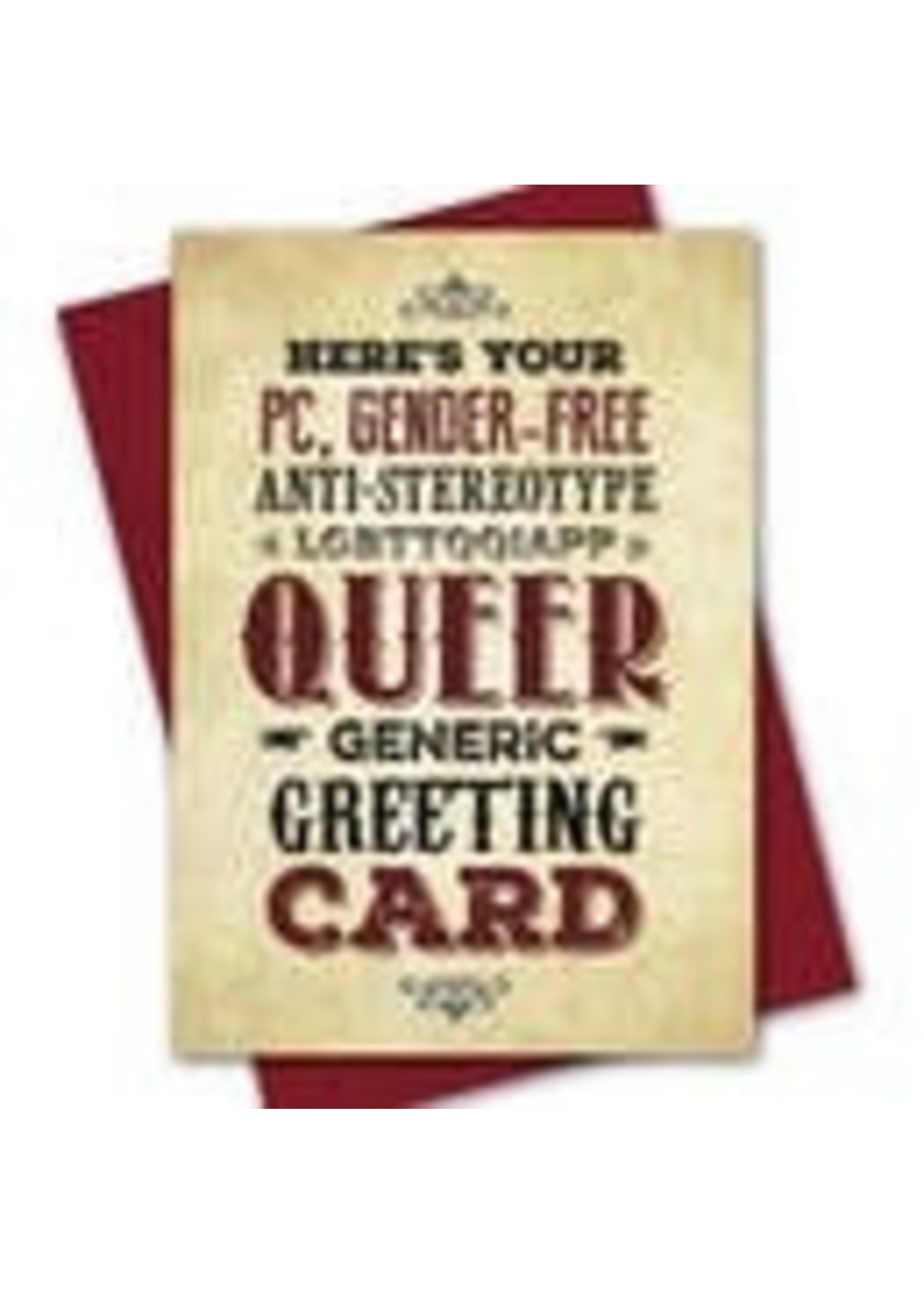 Kweer Cards/Peachy Kings Queer Generic Greeting Card (Gay, LGBTQ)