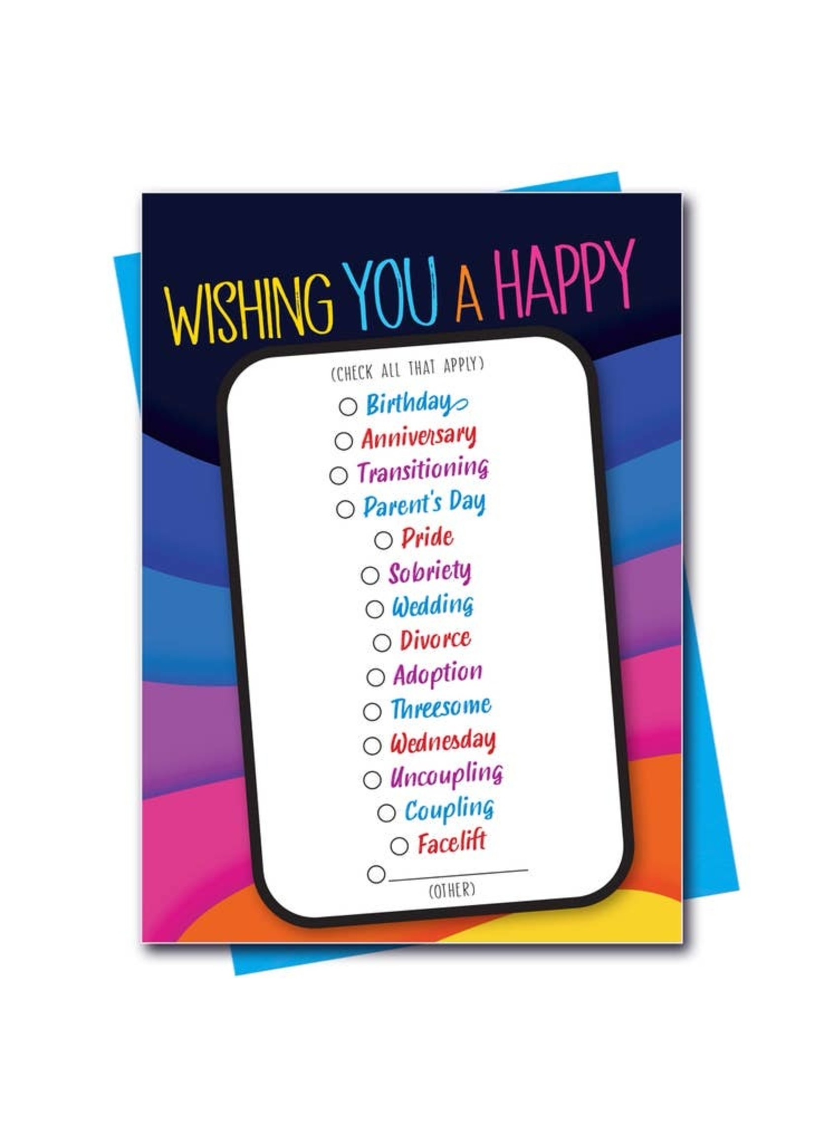 Kweer Cards/Peachy Kings Queer Checkbox Greeting Card (Gay, LGBTQ)