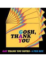 Kweer Cards/Peachy Kings "Gosh Thank You" Gay Note Cards (Queer, LGBTQ)