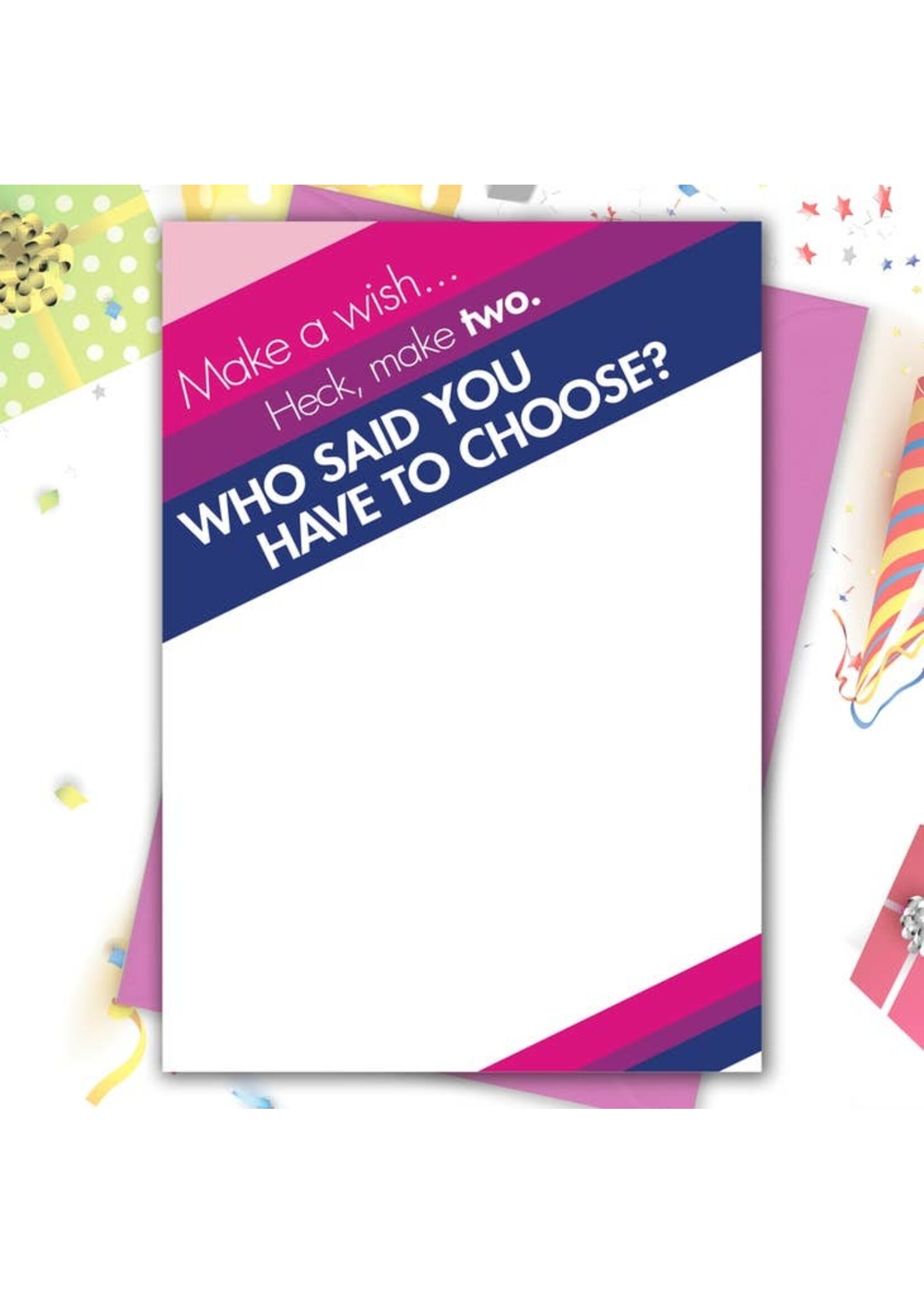 Kweer Cards/Peachy Kings Bi Bi Bisexual Birthday Greeting Card