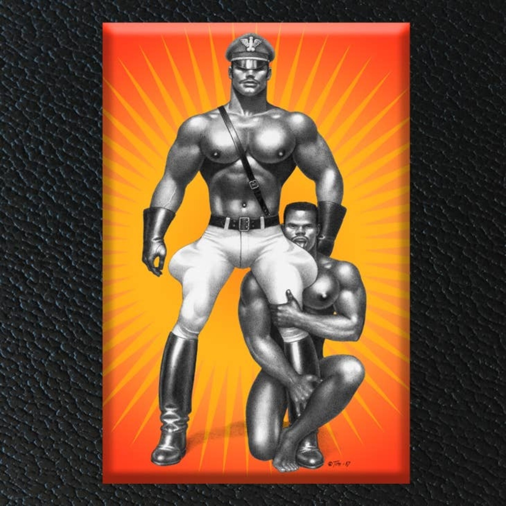 Tom of Finland TOF Black Leathermen Hard Magnet