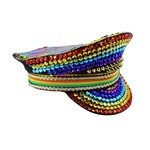 Western Fashion Gems Police Hat- Rainbow