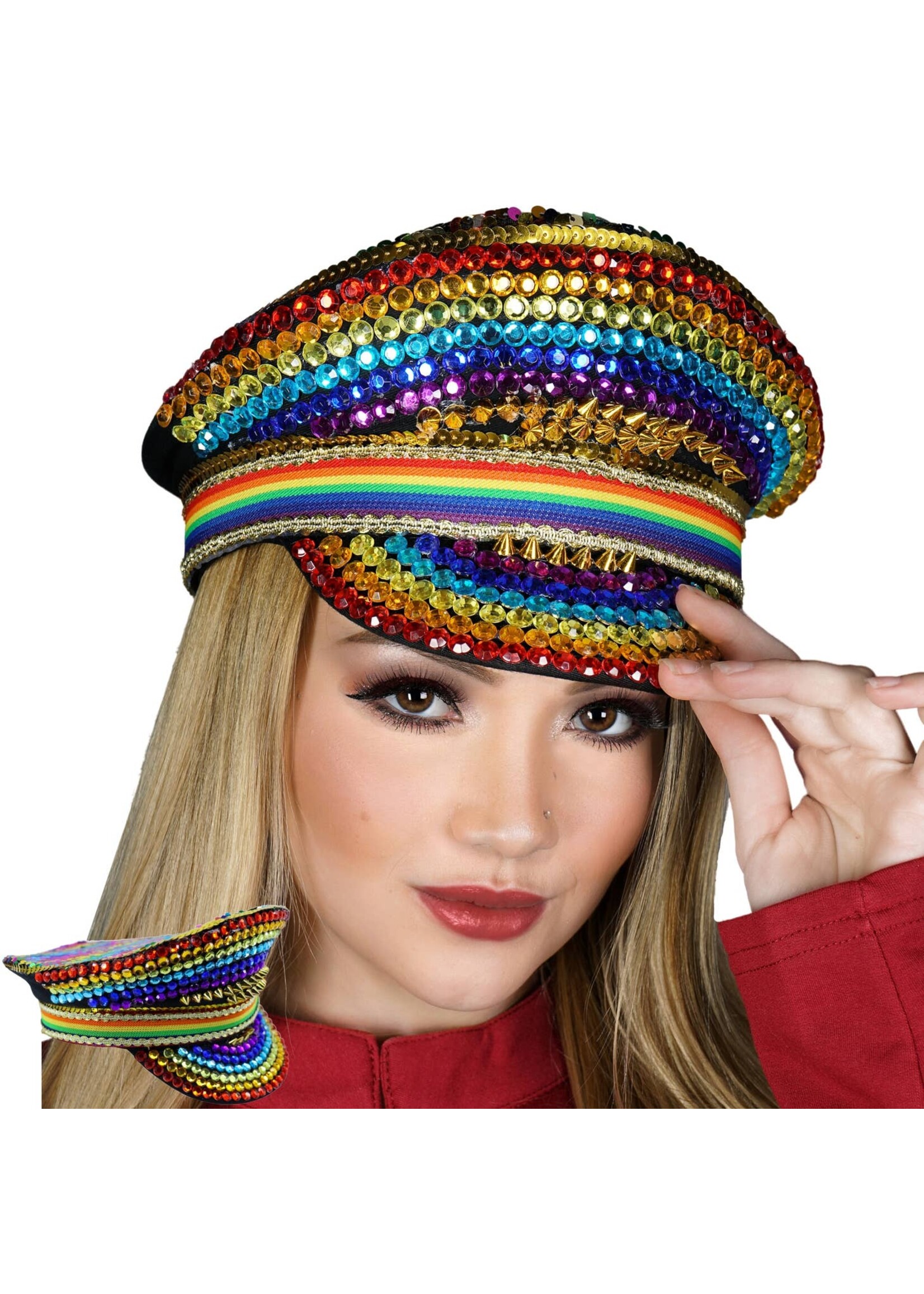 Gems Police Hat- Rainbow
