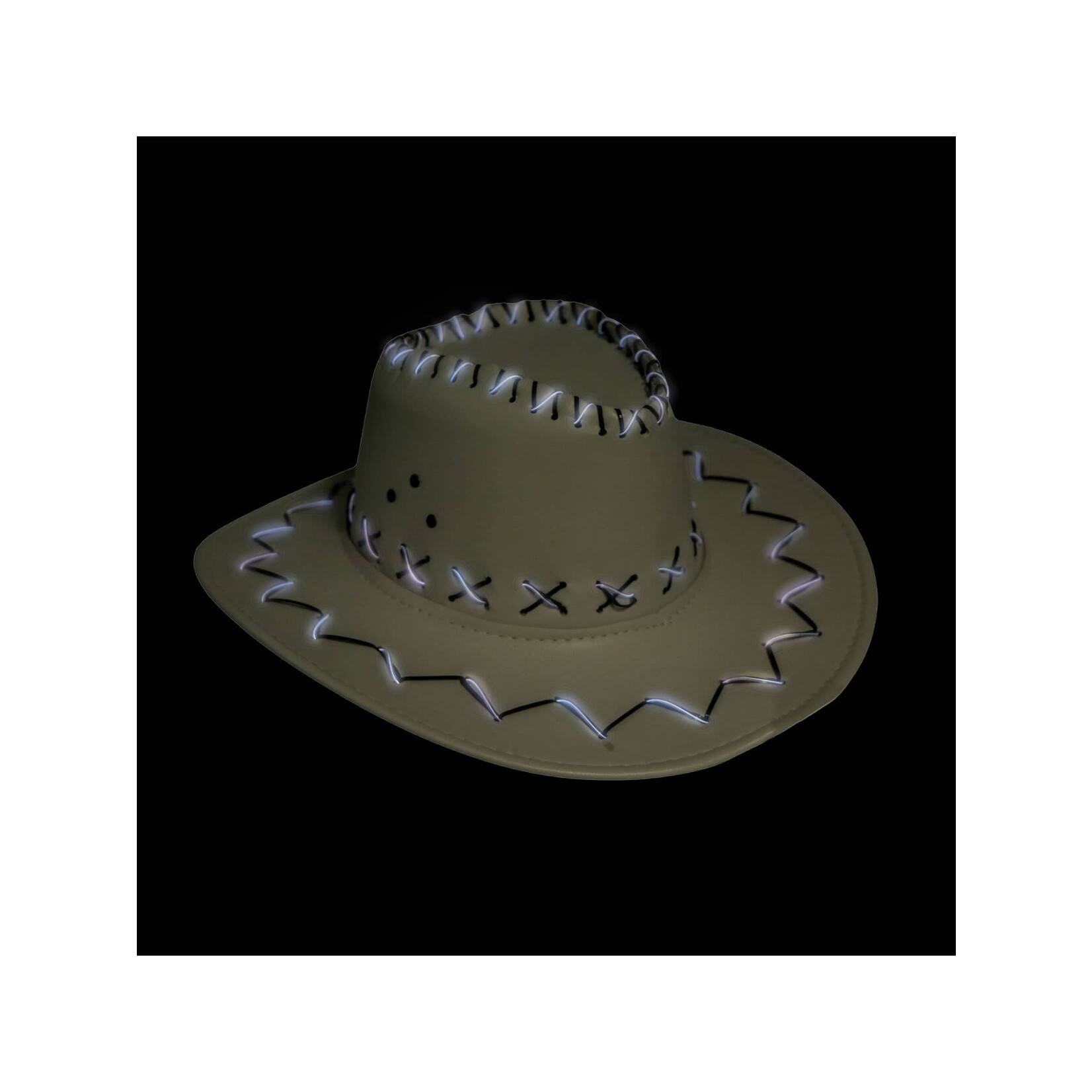 Western Fashion Leatherette Light Up Cowboy Hat