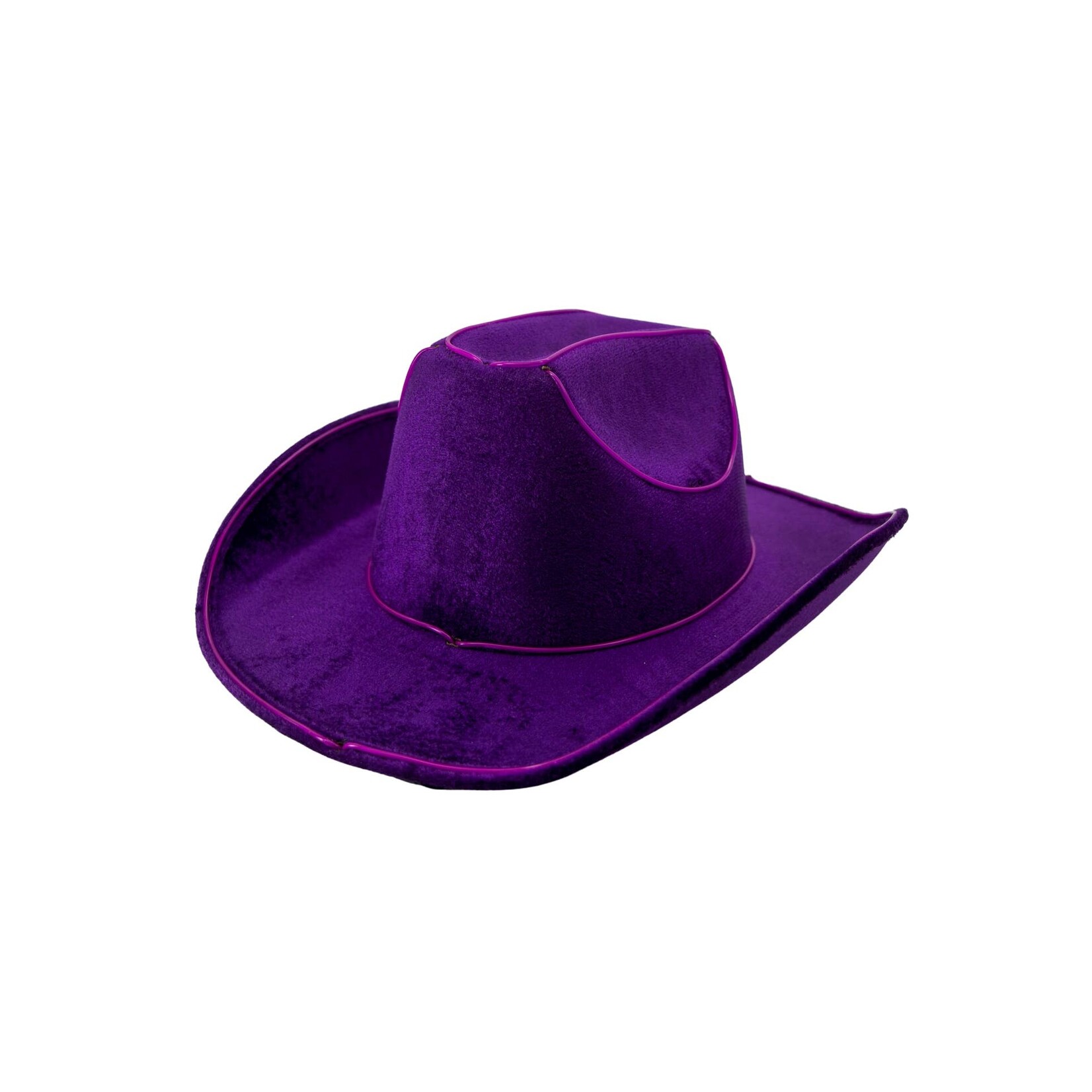 Western Fashion Purple Cowboy Hat - LED