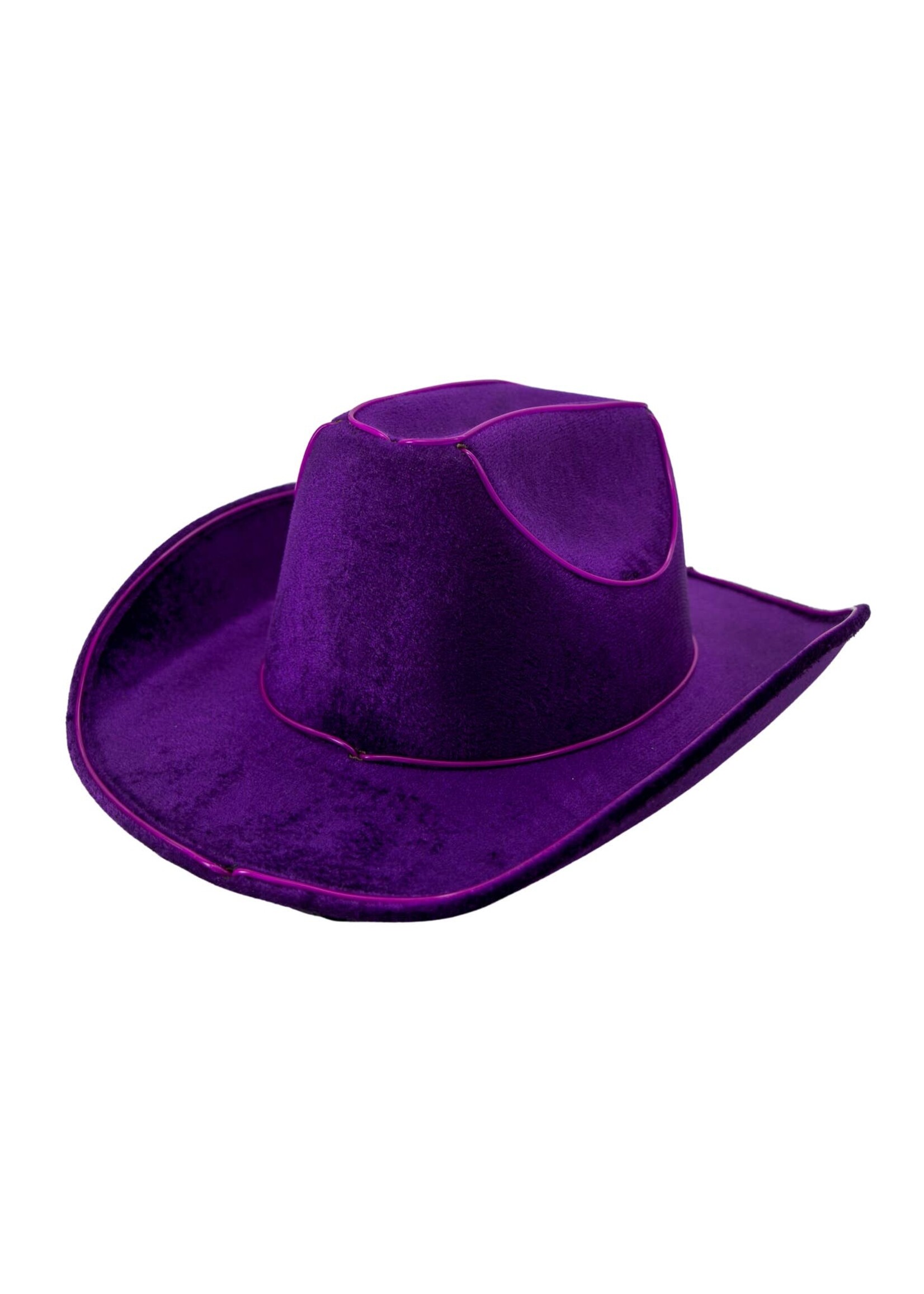 Purple Cowboy Hat - LED