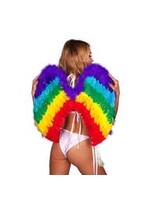 Western Fashion Feathered Pride Wings -Rainbow