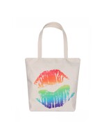 Cap Zone Rainbow Lip Mark Tote Bag