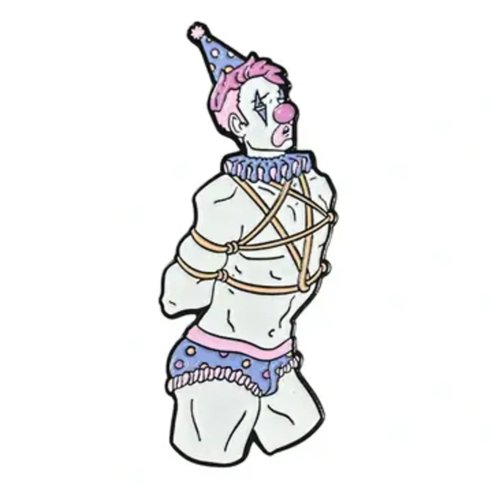 Geeky And Kinky Rope Clown Boy Enamel Pin