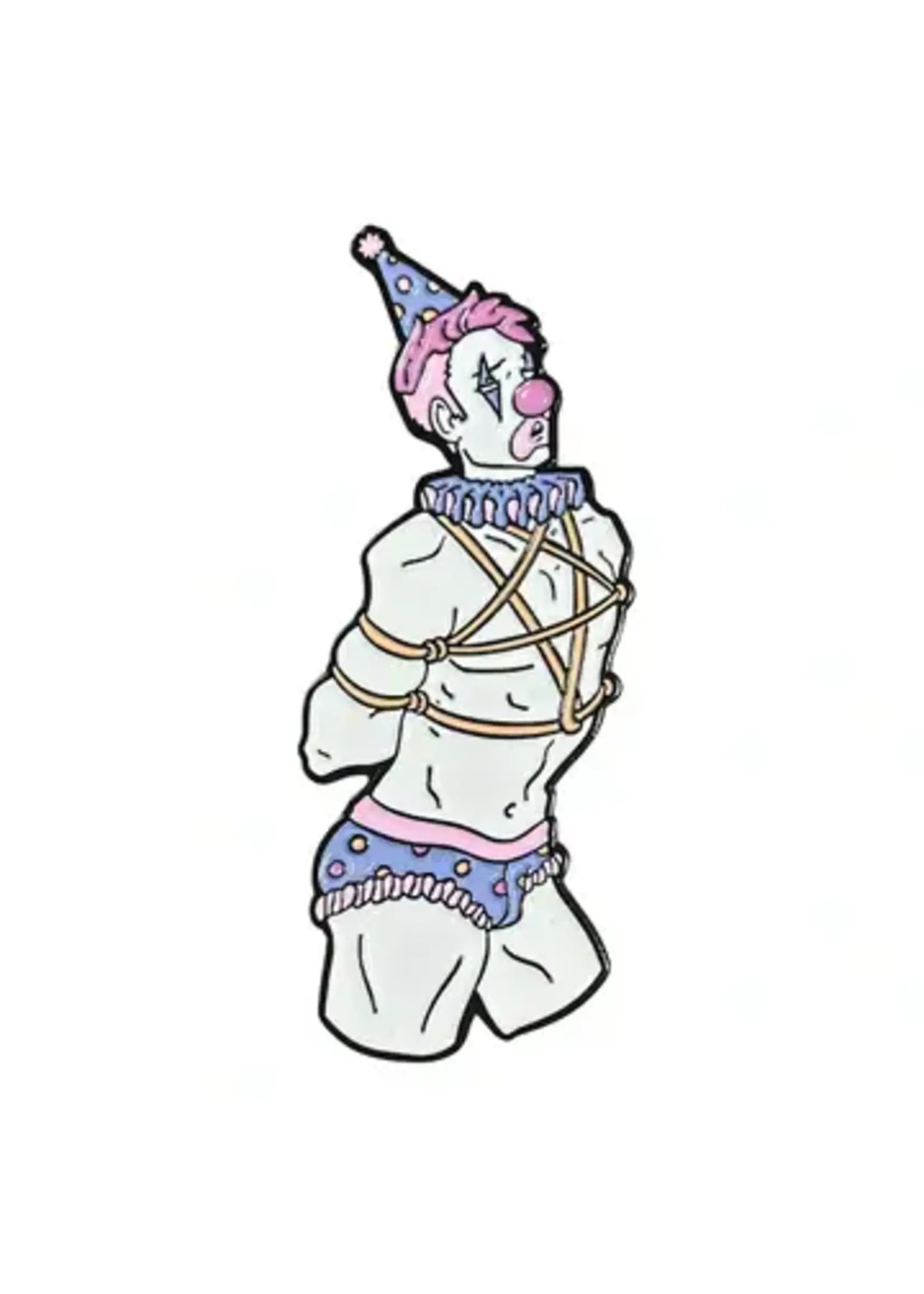 Geeky And Kinky Rope Clown Boy Enamel Pin
