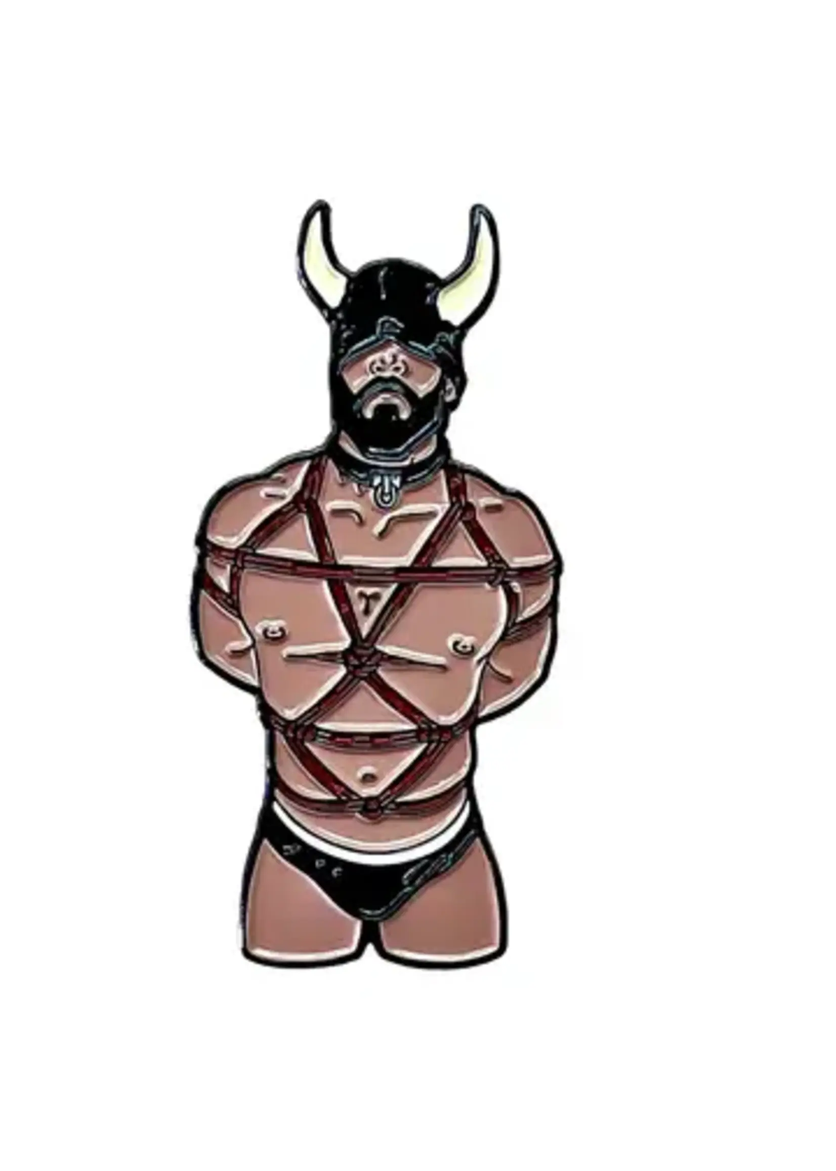 Geeky And Kinky Horny Man Enamel Pin