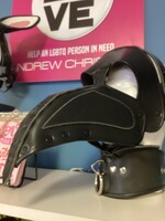P & C Creations Custom Leather Hoods Blk/Blk/Plague Plague Doctor