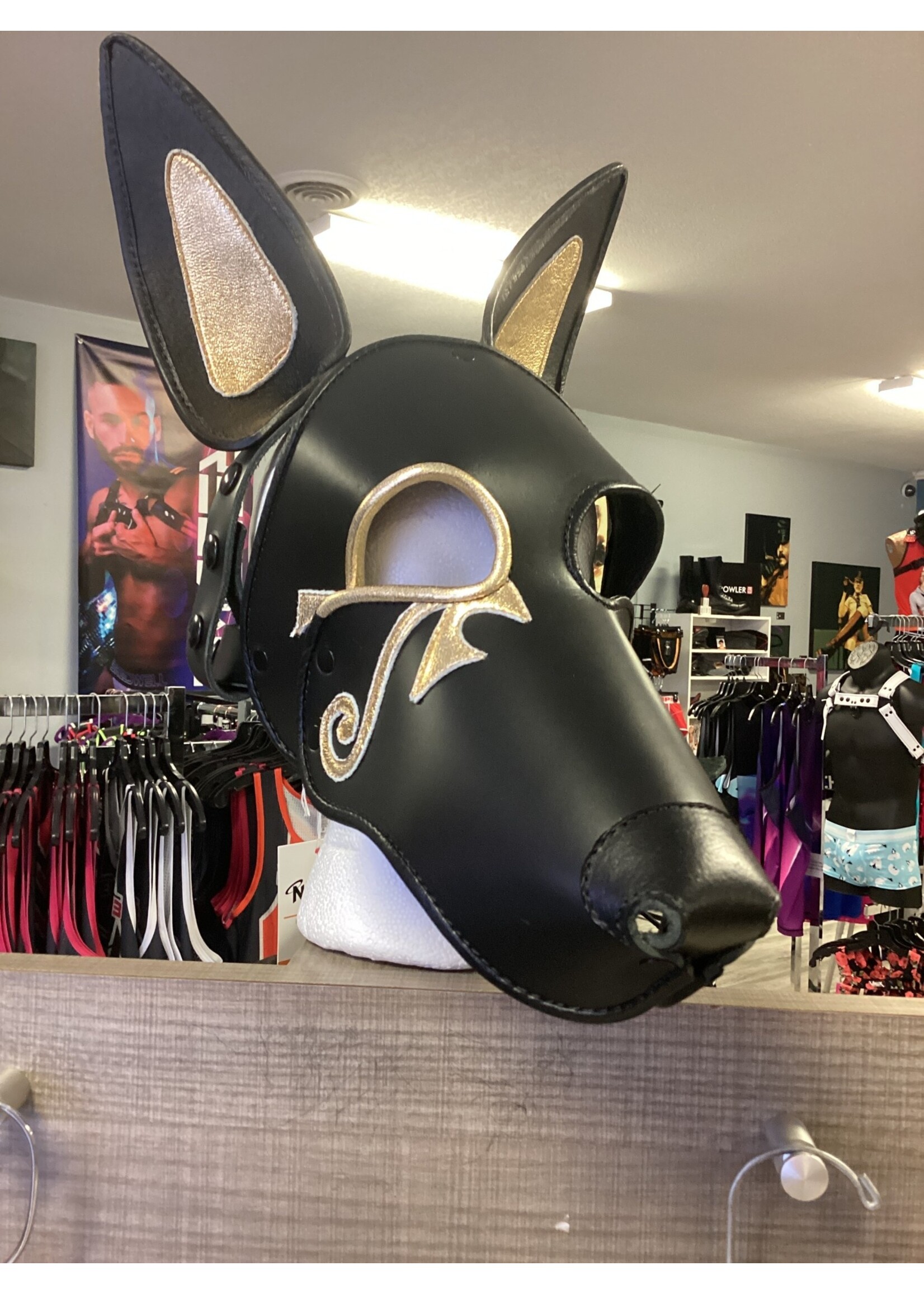 P & C Creations Custom Leather Hoods - Anubis - Blk/Gld - No Cowl
