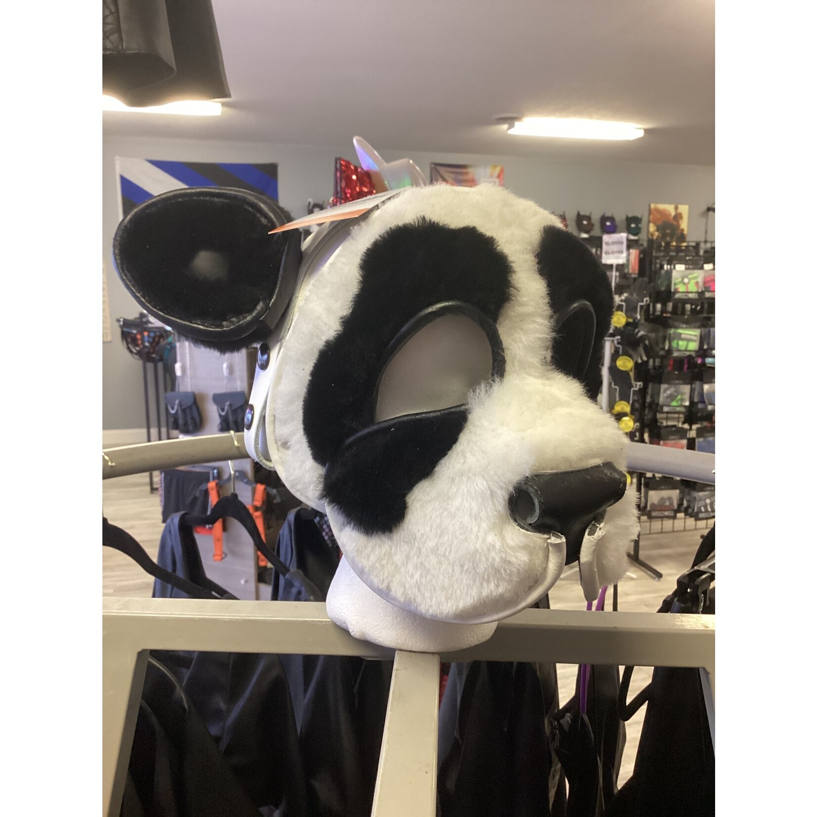 P & C Creations Custom Leather Hoods Wht/Blk/Panda Panda Bear