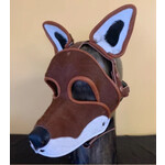 P & C Creations Custom Leather Hoods - Furred Red Fox - Red/Wht