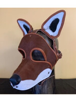 P & C Creations Custom Leather Hoods - Furred Red Fox - Red/Wht