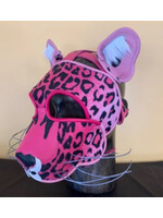 P & C Creations Custom Leather Hoods - Pink Leopard w/ Whisker