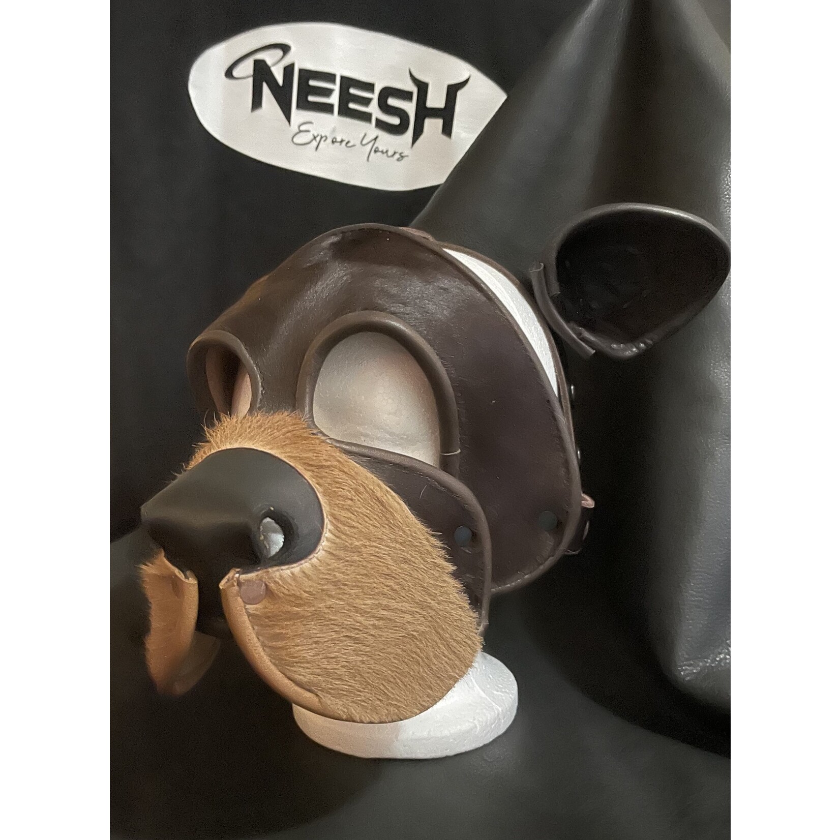 P & C Creations Custom Leather Hoods Brn/Brn Brown Bear
