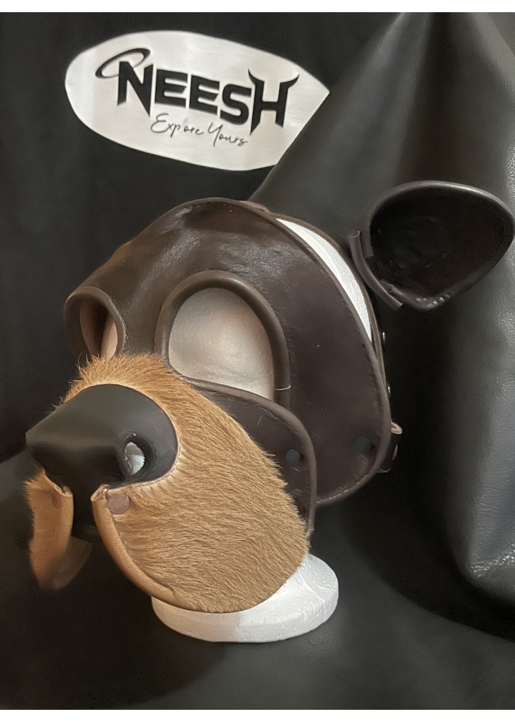 P & C Creations Custom Leather Hoods Brn/Brn Brown Bear
