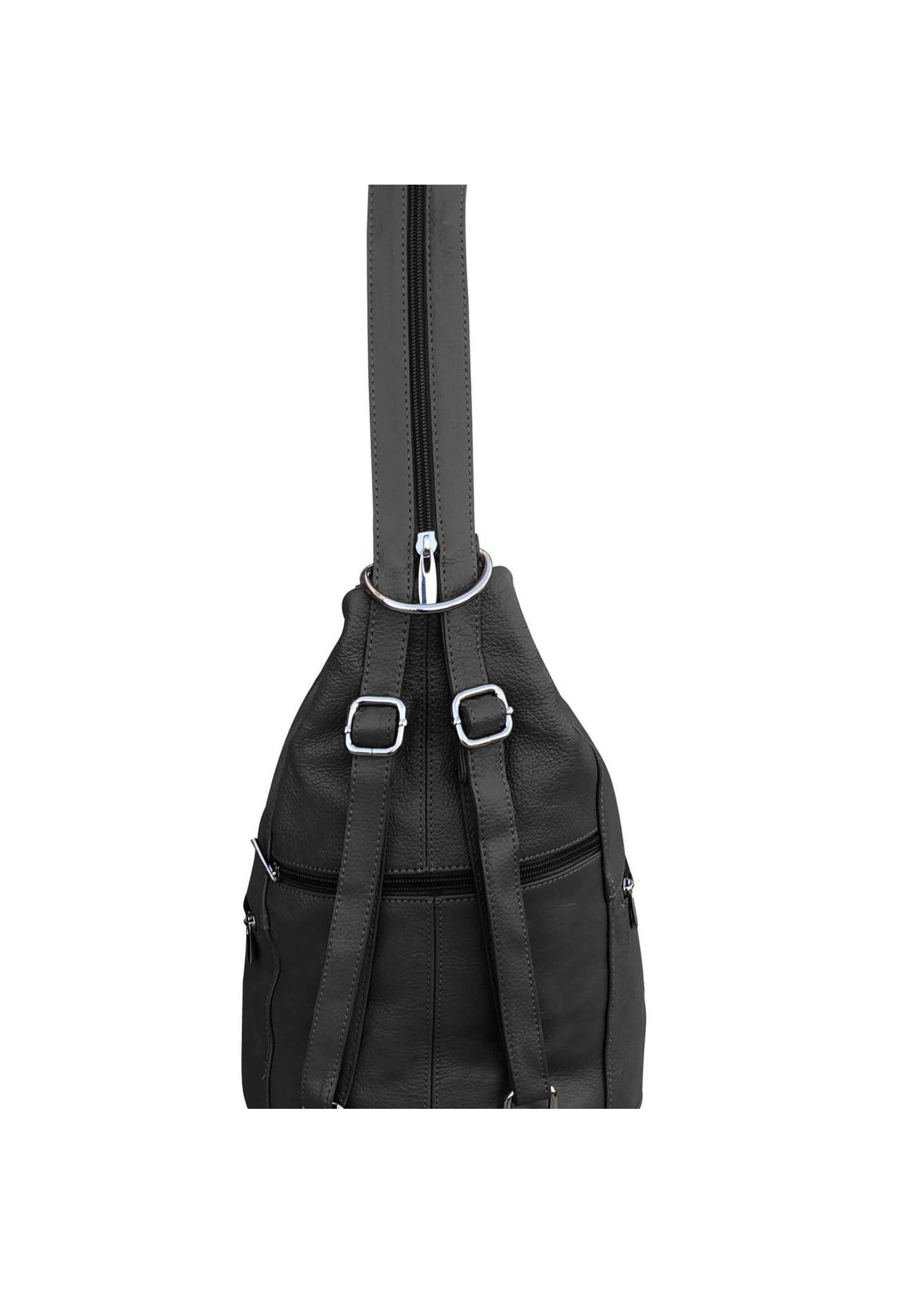 Roma Leathers 3611A Cowhide Leather Backpack - Black