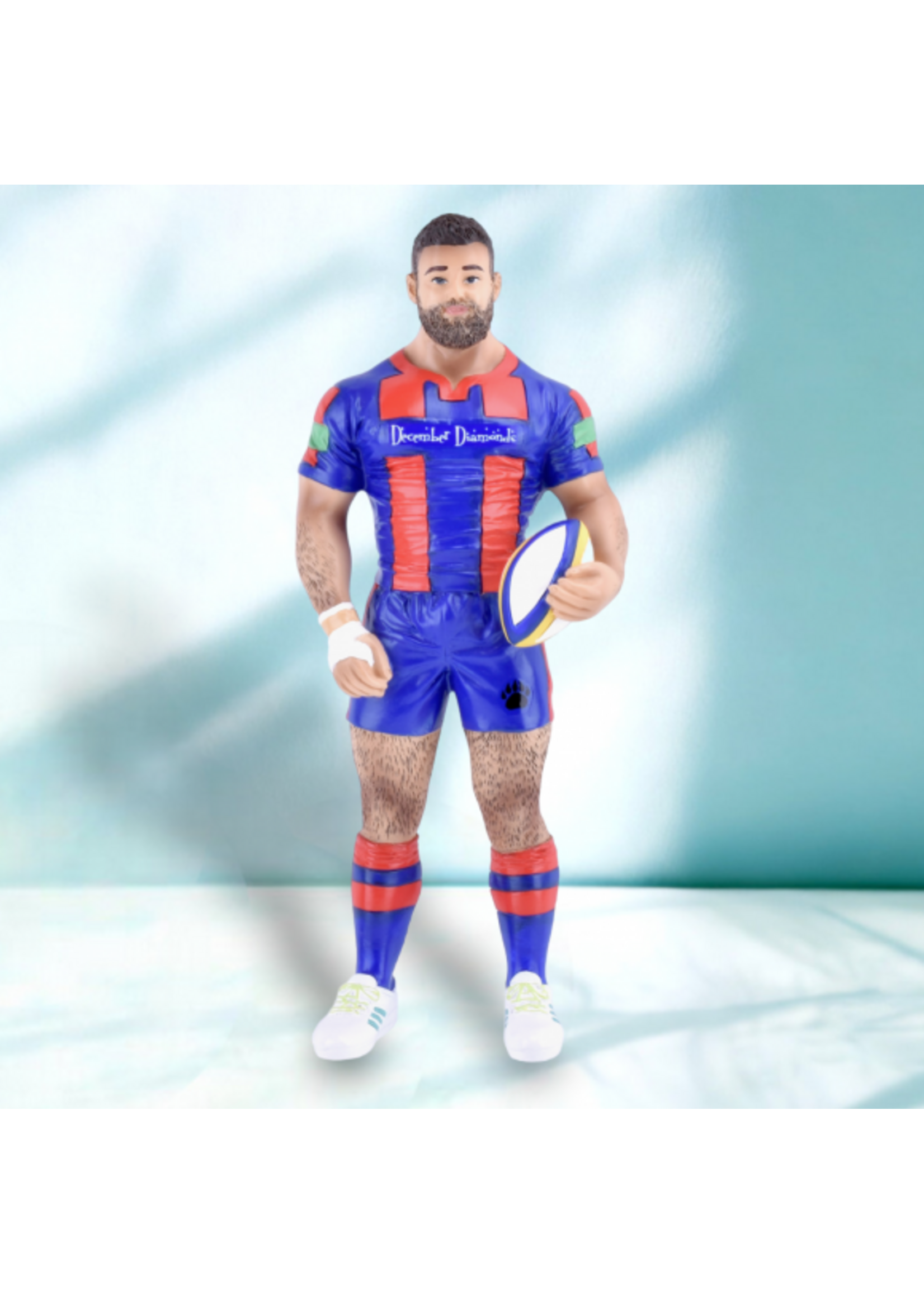 December Diamonds Rugby Bear - Poke the Bear Ornament