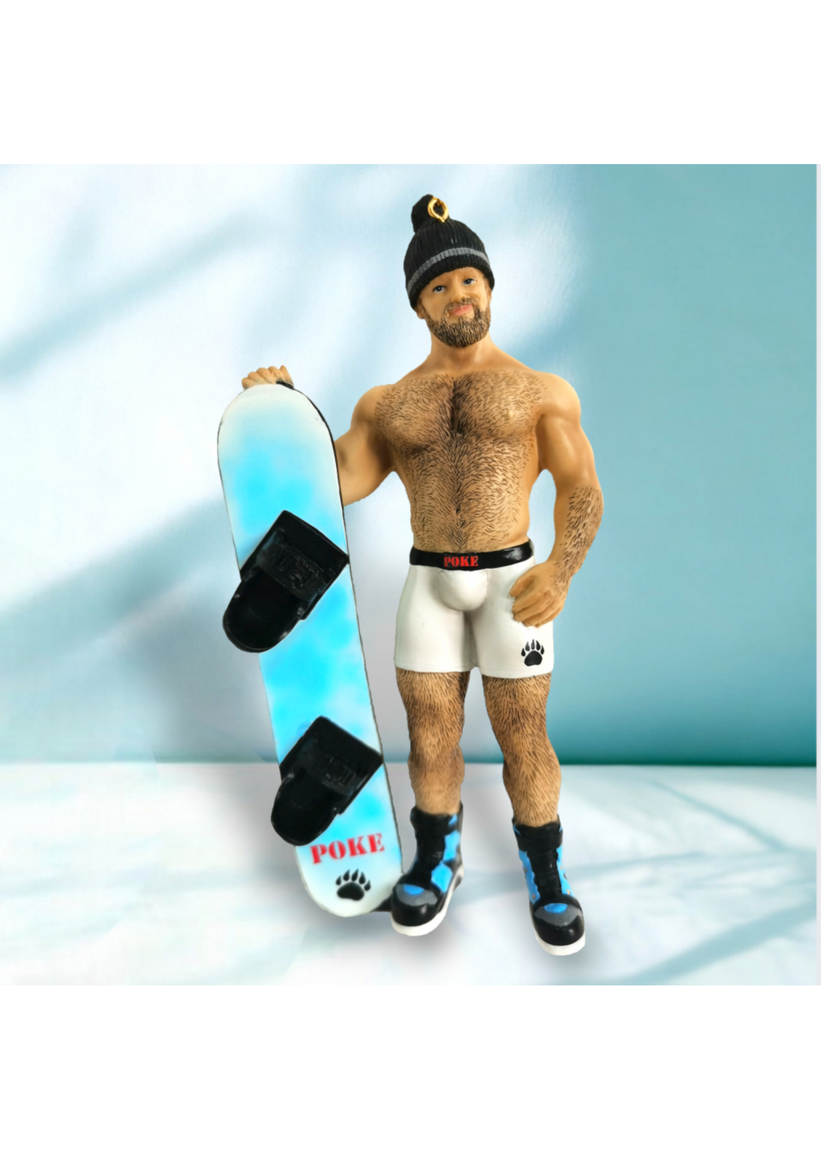 December Diamonds Snow Board Bear Ornament