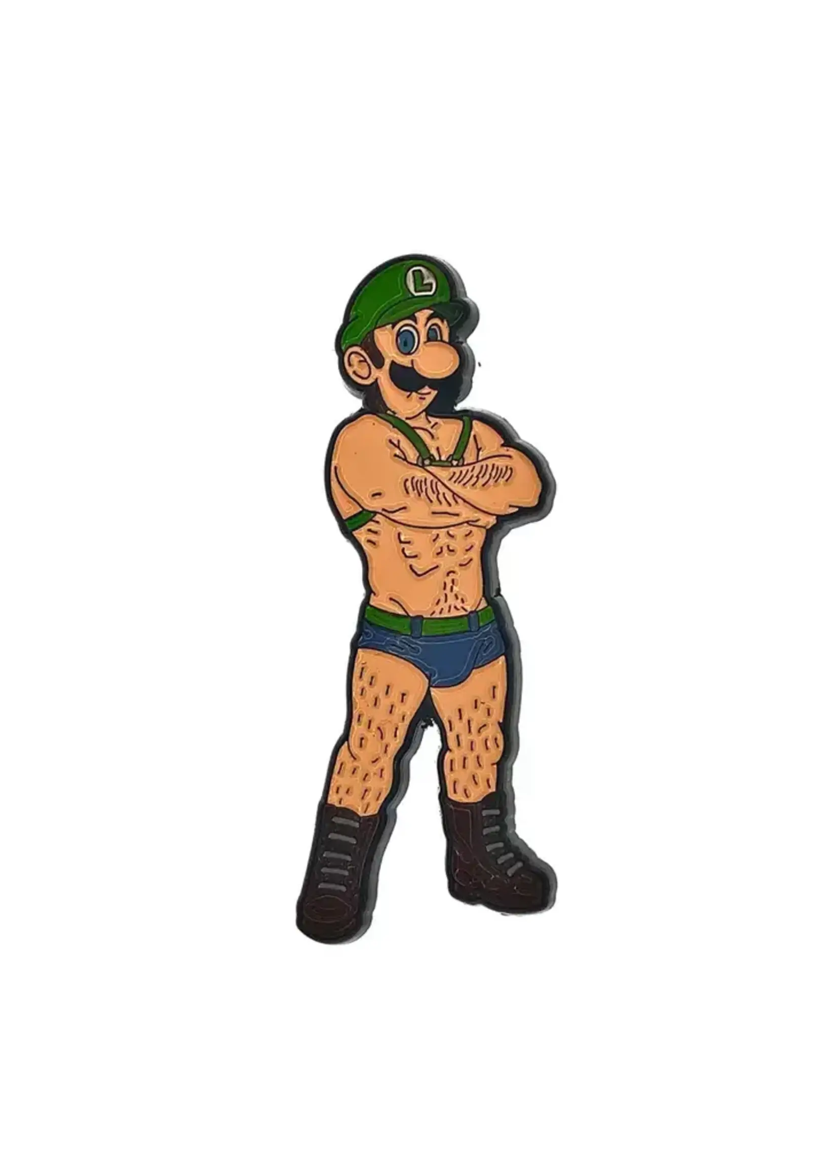 Geeky And Kinky Mustache Bro Enamel Pin