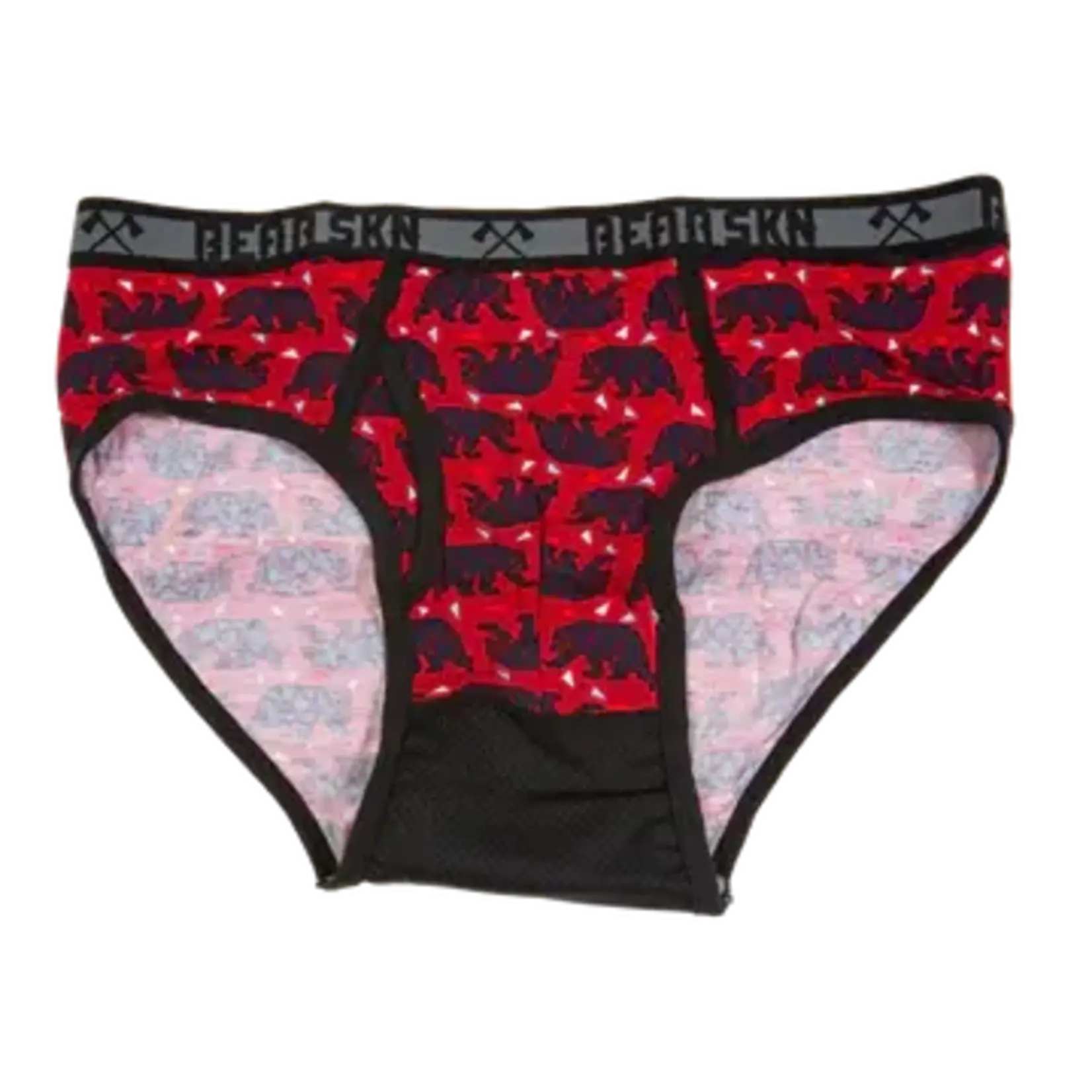 Bear Skn Bear Skn Geometric Bear Red Brief