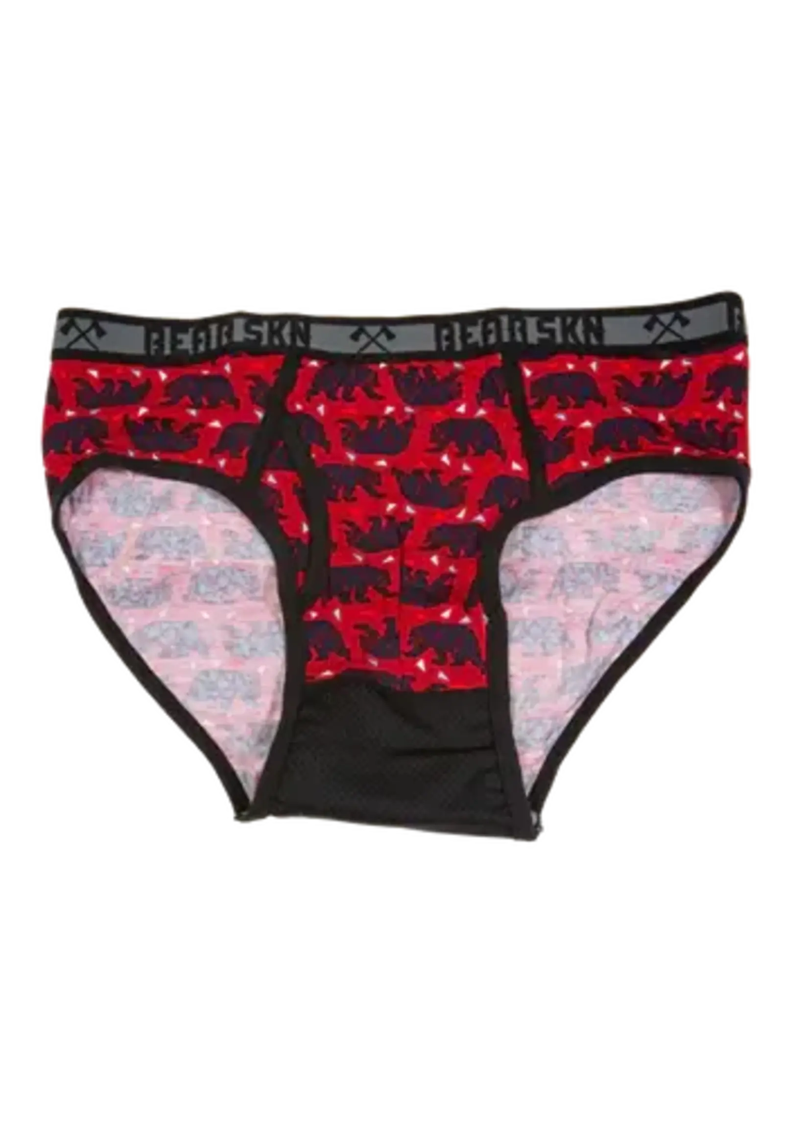 Bear Skn Bear Skn Geometric Bear Red Brief