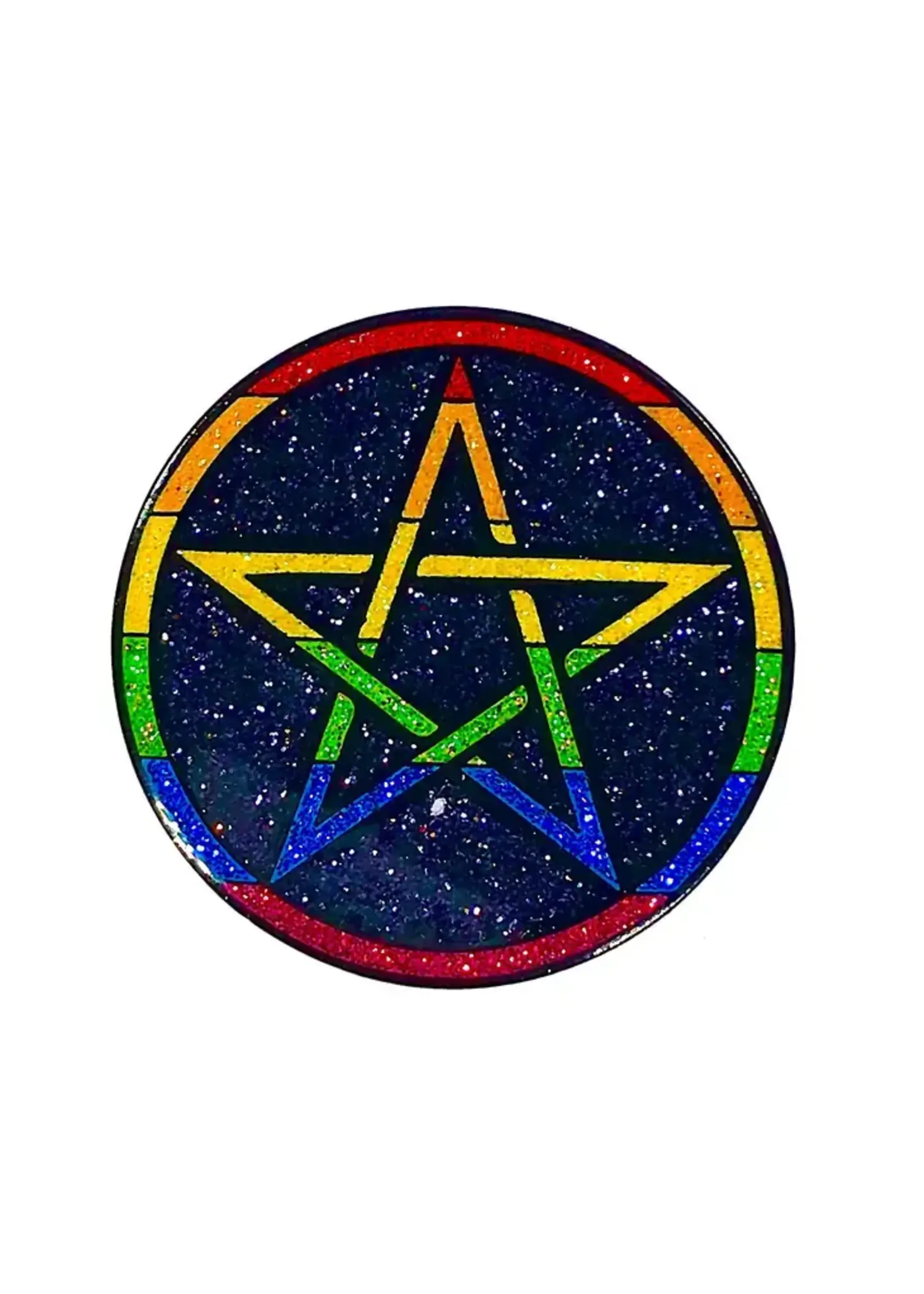Geeky And Kinky Pride Pentagram Enamel Pin