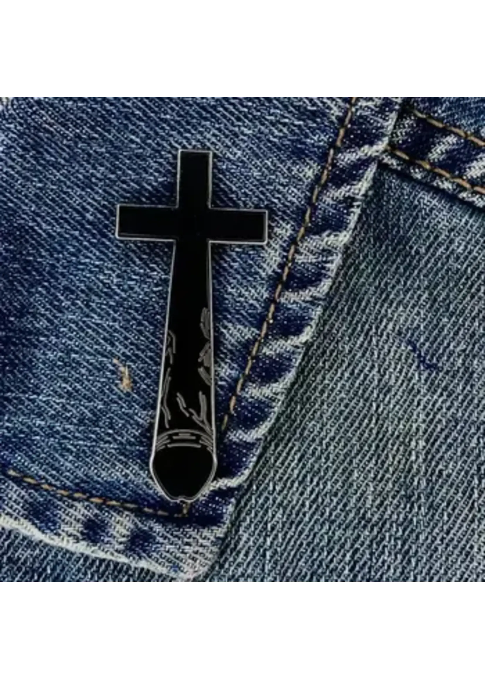 Geeky And Kinky Crucifux Enamel Pin