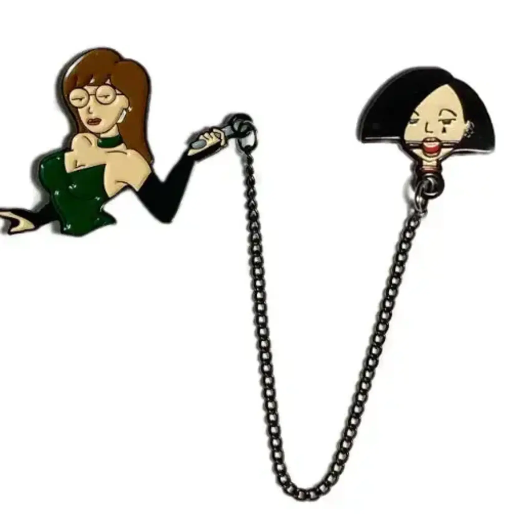 Geeky And Kinky Misstress D and Submissive J Enamel Pin