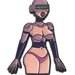 Geeky And Kinky Sex Robot Enamel Pin